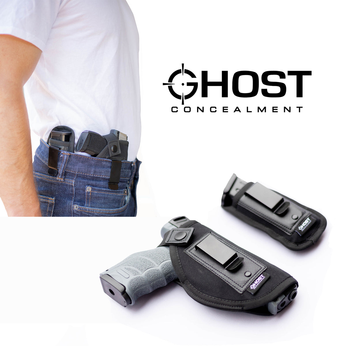 IWB Universal Holster for Concealed Carry  Inside The Waistband Holst –  Ghost Concealment
