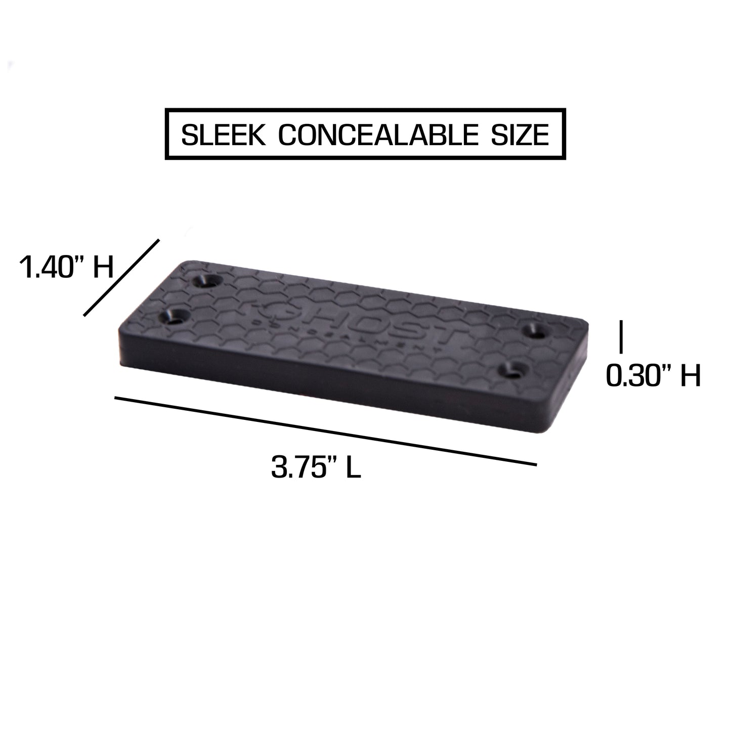 Ghost Concealment Magnetic Gun Mount Dimensions