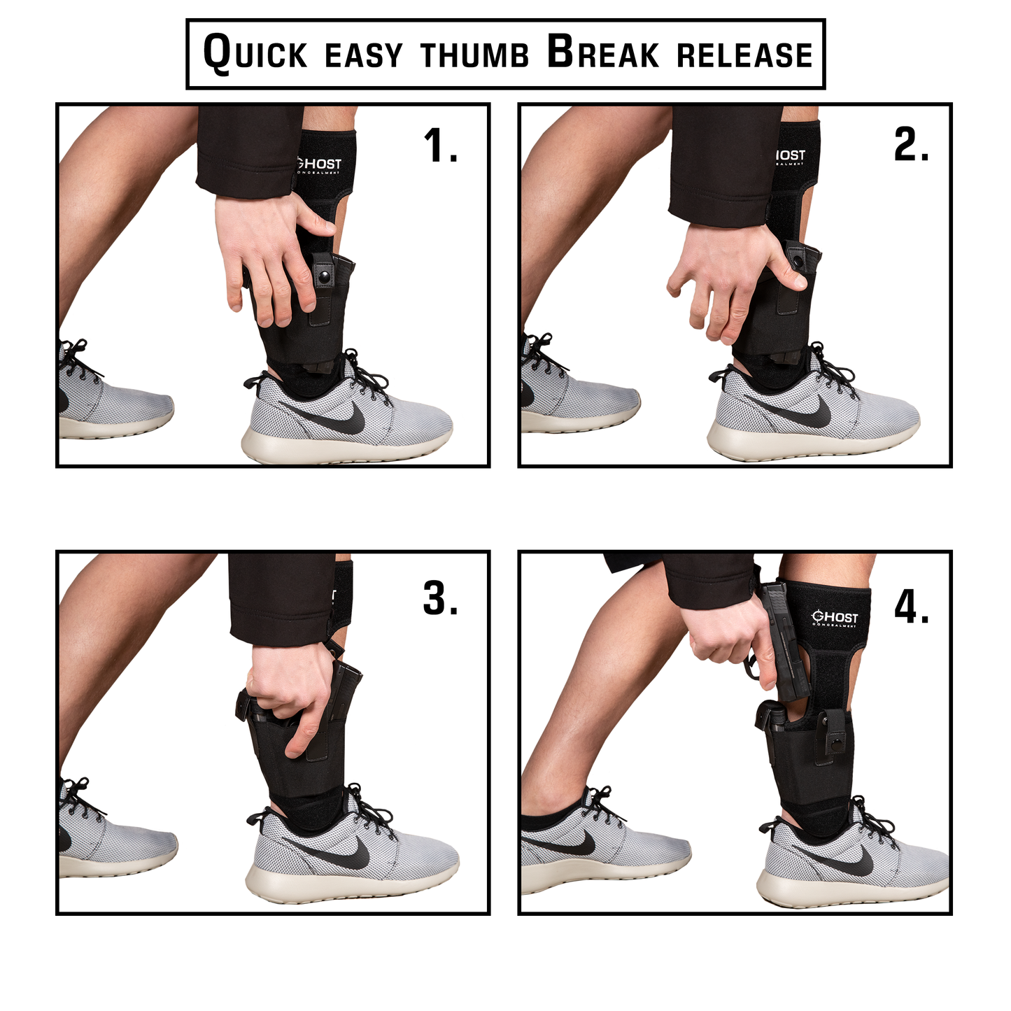 ANKLE HOLSTER FOR CONCEALED CARRY PISTOL | UNIVERSAL LEG CARRY GUN HOLSTER WITH MAGAZINE POUCH | MEN AND WOMAN