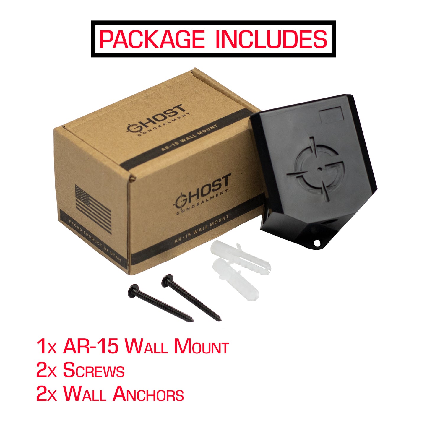 AR-15 WALL MOUNT, GUN SAFE WALL MOUNT STORAGE AND RIFLE DISPLAY, GUN ROOM MOUNTING